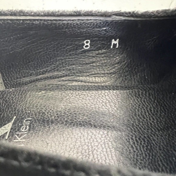 Vintage Calvin Klein Womens Black Velvet Horsebit Loafer Size 8 - Picture 10 of 12